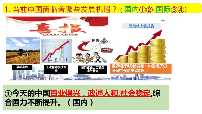 4.1+中国的机遇与挑战+课件-2023-2024学年统编版九年级道德与法治下册 (2)第5页