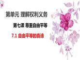 【部编版】八下道法  7.1自由平等的真谛（课件+核心素养教案+视频素材）