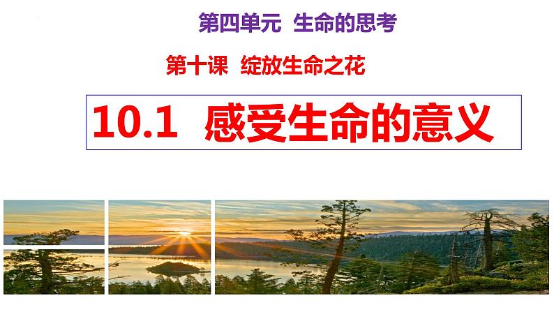 10.1+感受生命的意义+课件-2023-2024学年统编版道德与法治七年级上册 - 副本第1页