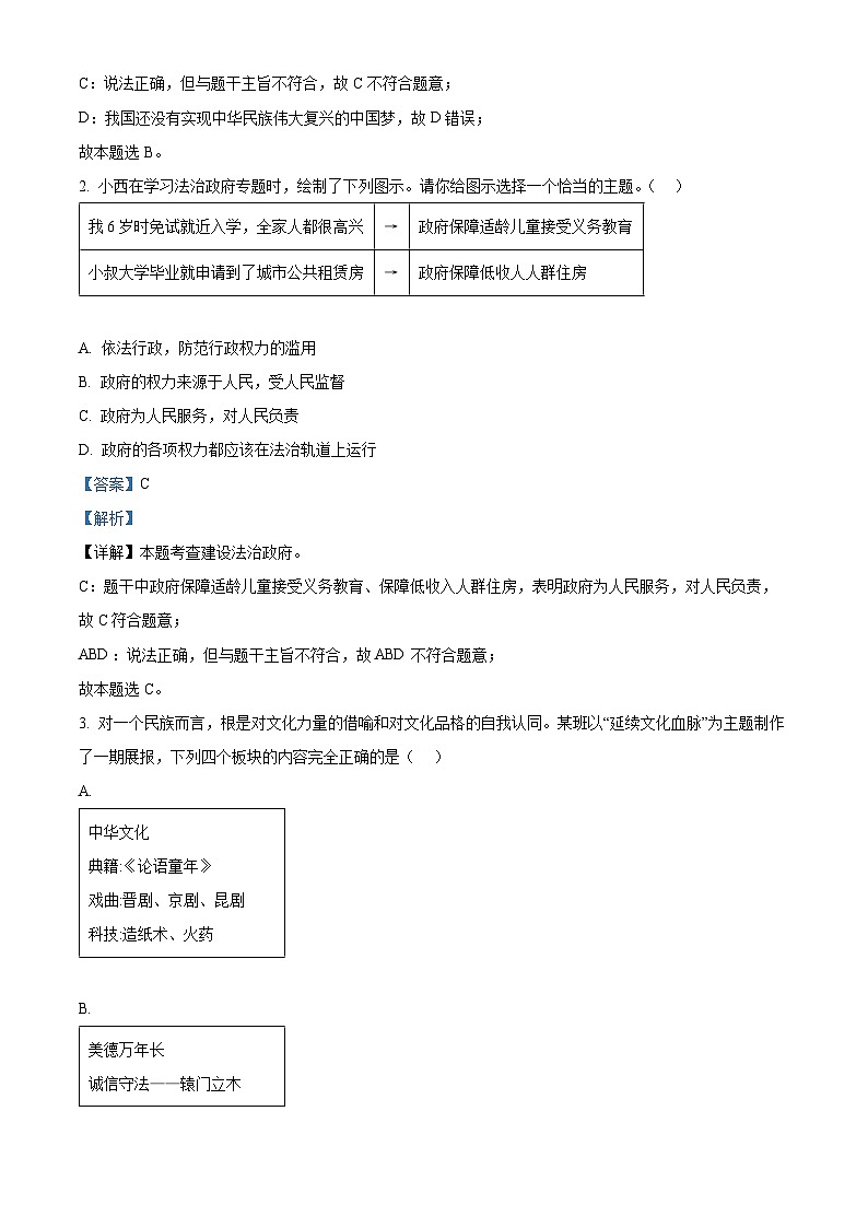 山西省运城市多校2023-2024学年九年级上学期期末道德与法治试题02