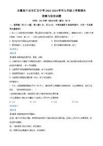 27，安徽省六安市汇文中学2023-2024学年九年级上学期期末道德与法治试题