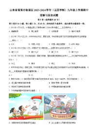 山东省淄博市临淄区2023-2024学年(五四学制)九年级上学期期中道德与法治试题