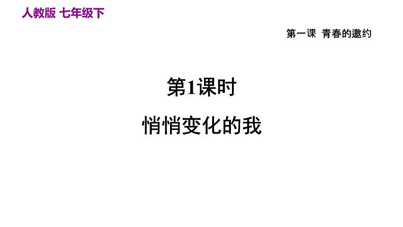 1.1+悄悄变化的我++课件-2023-2024学年统编版道德与法治七年级下册第1页