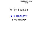 统编道法八上：1.2在社会中成长-课件