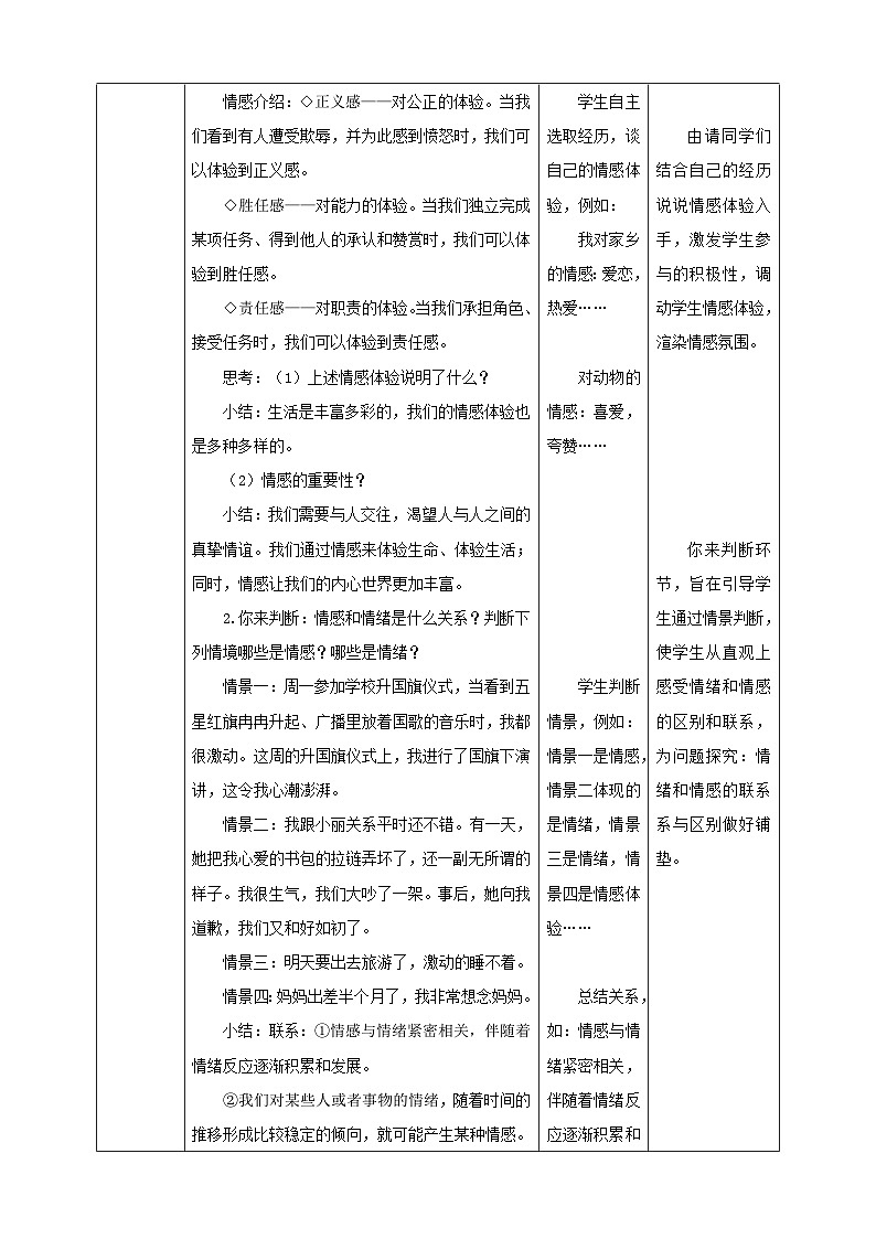部编版七年级下册道德与法治第二单元5.1《我们的情感世界》教案第2页