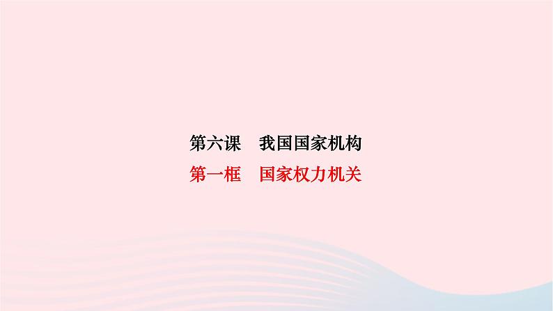 2024八年级道德与法治下册第三单元人民当家作主第六课我国国家机构第一框国家权力机关作业课件新人教版第1页