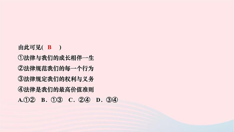 2024七年级道德与法治下册第四单元走进法治天地期末专题复习作业课件新人教版第3页