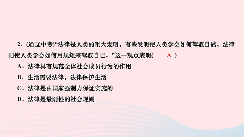 2024七年级道德与法治下册第四单元走进法治天地期末专题复习作业课件新人教版第4页