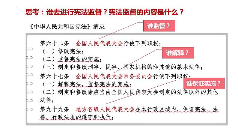 2.2+加强宪法监督+课件-2023-2024学年统编版道德与法治八年级下册第6页