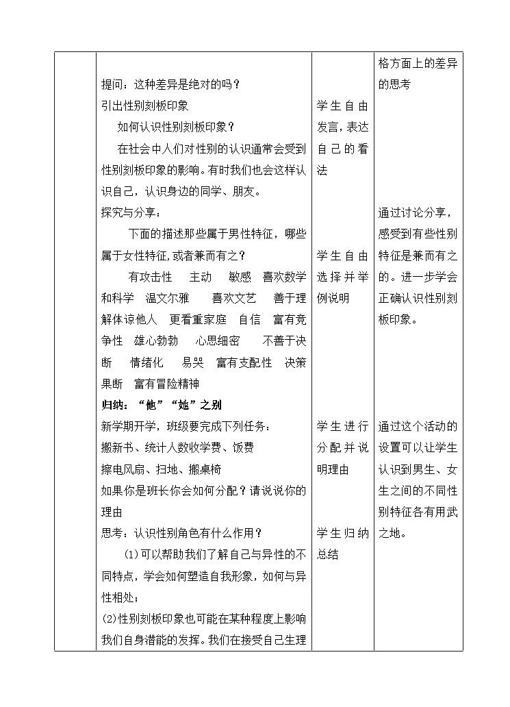 部编版七年级下册道德与法治1-2-1 男生女生 教案03