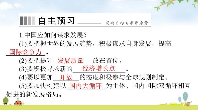 人教版九年级道德与法治下册第二单元第四课第二课时携手促发展课件第2页