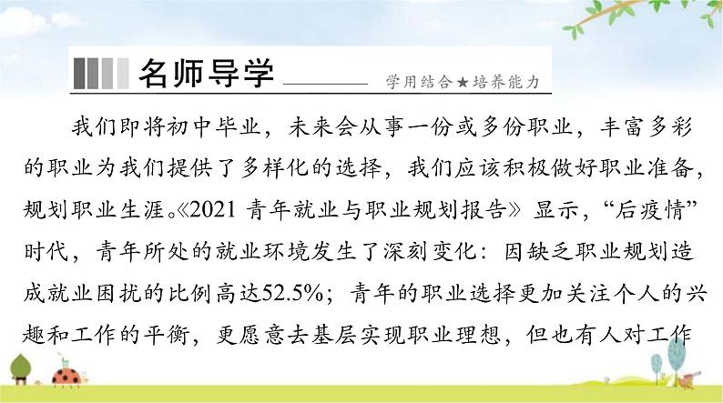 人教版九年级道德与法治下册第三单元第六课第二课时多彩的职业课件08