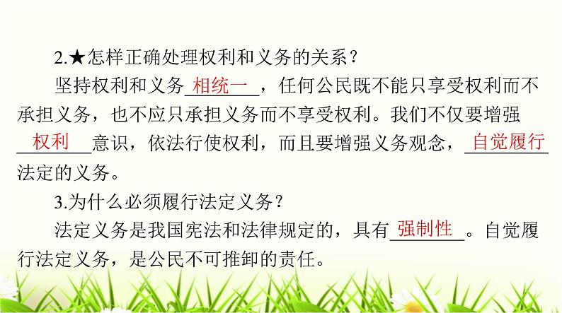 人教版八年级道德与法治下册第二单元第四课第二课时依法履行义务课件第3页