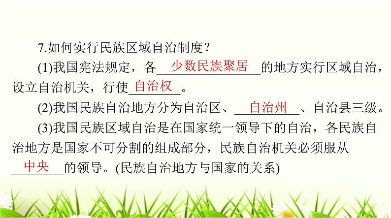 人教版八年级道德与法治下册第三单元第五课第二课时基本政治制度课件06