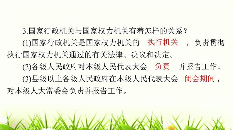 人教版八年级道德与法治下册第三单元第六课第二课时国家行政机关国家监察机关课件03