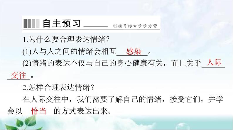 人教版七年级道德与法治下册第二单元第四课第二课时情绪的管理课件第2页