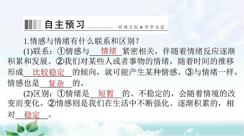 人教版七年级道德与法治下册第二单元第五课第一课时我们的情感世界课件05