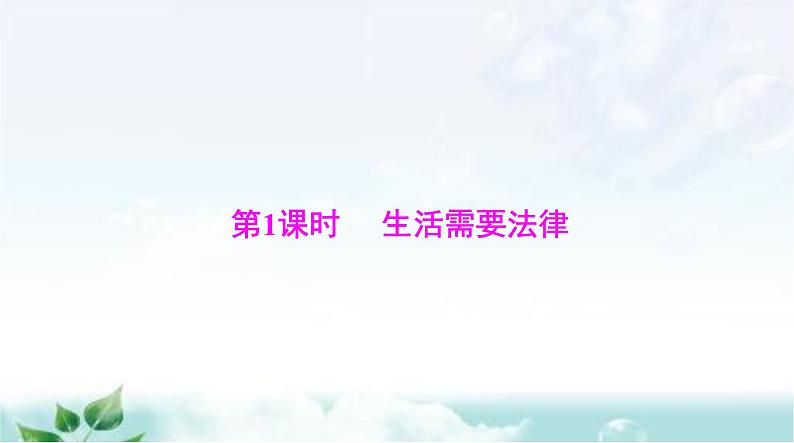 人教版七年级道德与法治下册第四单元第九课第一课时生活需要法律课件第3页