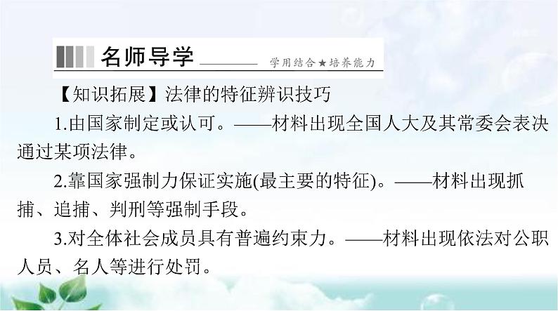 人教版七年级道德与法治下册第四单元第九课第二课时法律保障生活课件第6页