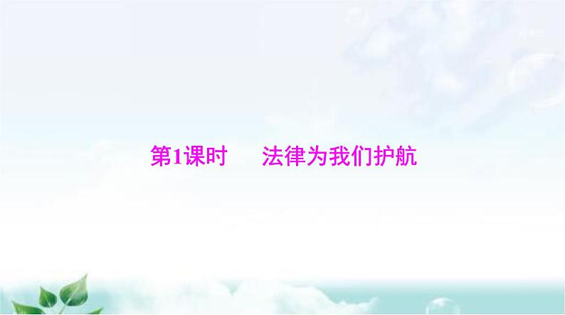 人教版七年级道德与法治下册第四单元第十课第一课时法律为我们护航课件第4页