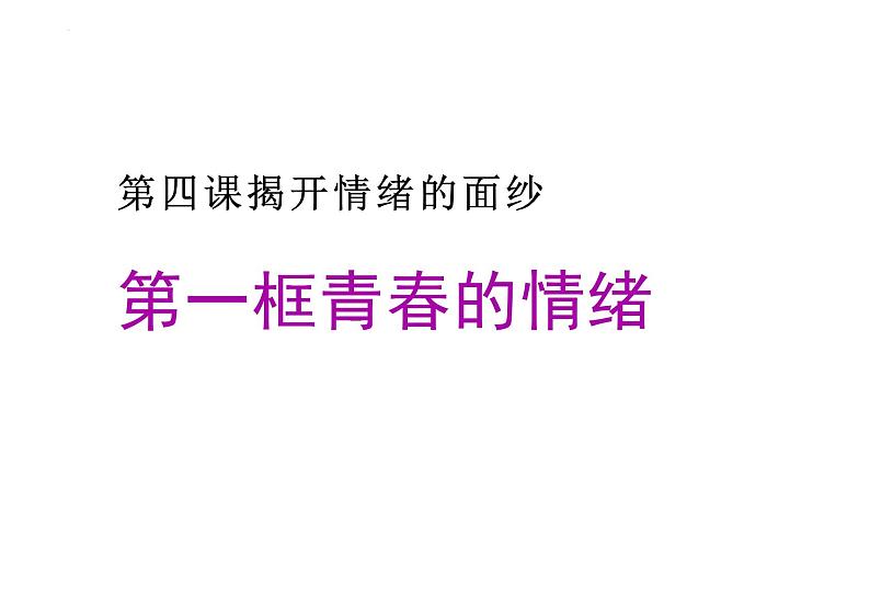 4.1+青春的情绪+课件-2023-2024学年统编版道德与法治七年级下册 (1)01