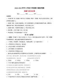 人教部编版统编版八年级下学期道德与法治期中模拟预测试卷（含答案解析）