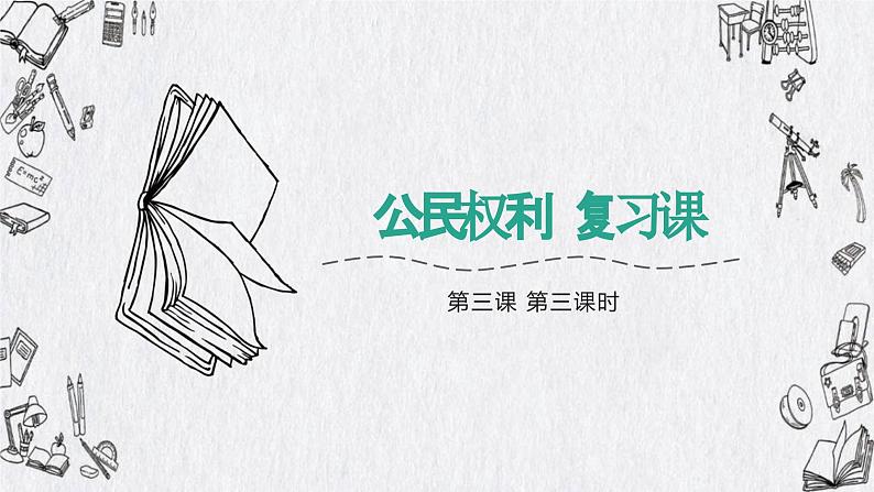 第三课+公民权利+复习课件-+2023-2024学年统编版道德与法治八年级下册第1页