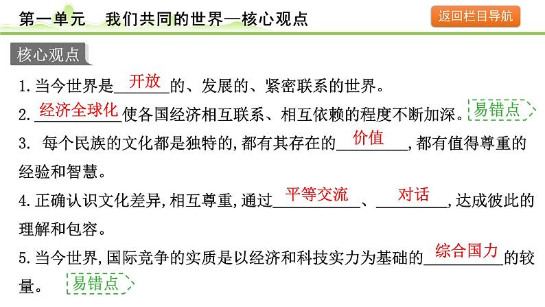 1.第一单元 我们共同的世界课件-2024年中考道德与法治一轮复习（九年级下册）第4页