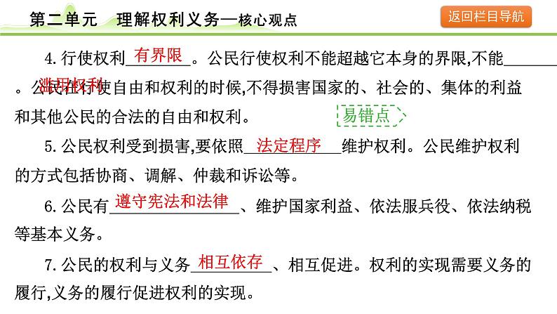 2.第二单元　理解权利义务课件-2024年中考道德与法治一轮复习（八年级下册）第5页