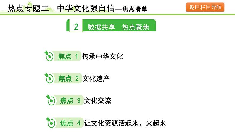 热点专题二　中华文化强自信课件-2024年中考道德与法治一轮复习第7页