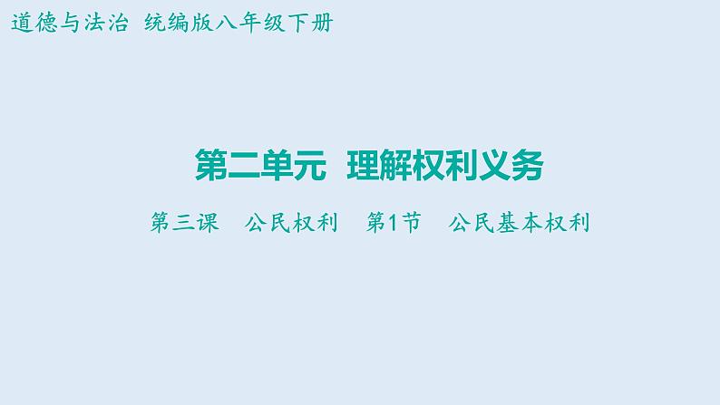 3.1+公民基本权利+课件-2023-2024学年统编版道德与法治八年级下册第1页