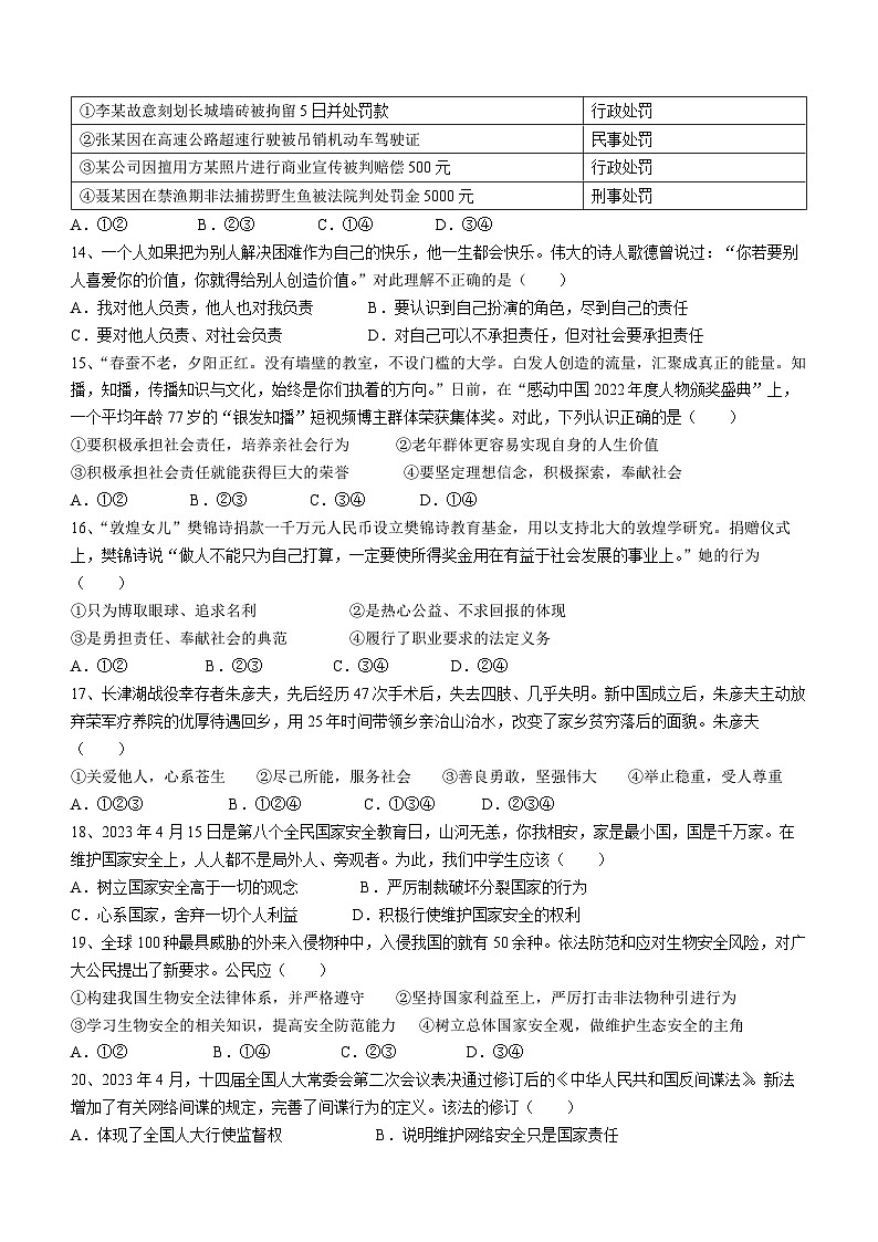 江苏省扬州市邗江区梅岭中学2023-2024学年八年级上学期期末道德与法治试题()03