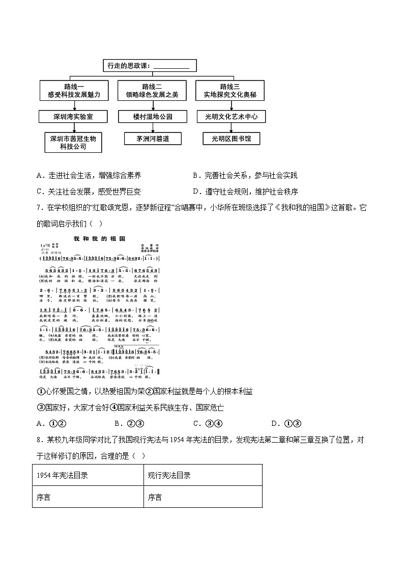 2024年初三中考第一次模拟考试试题：道德与法治（北京卷）（考试版A4）第3页