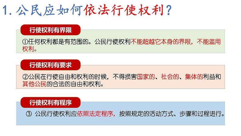 3.2 依法行使权利 （课件）八年级下册道德与法治 统编版 (2)第7页