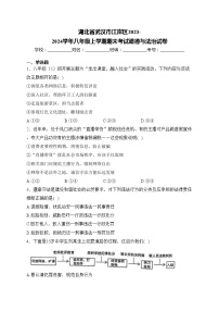 湖北省武汉市江岸区2023-2024学年八年级上学期期末考试道德与法治试卷(含答案)