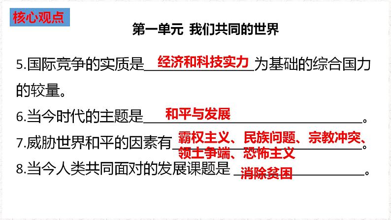 第一单元+我们共同的世界+复习课件-+2023-2024学年统编版道德与法治九年级下册+第5页