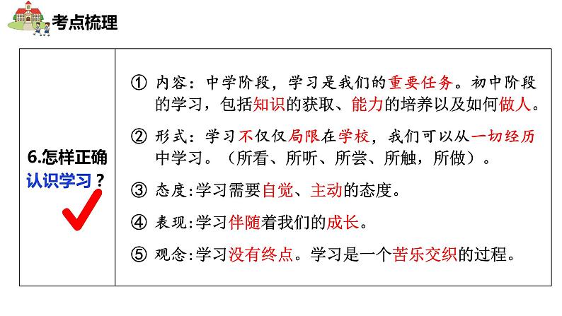 七年级上册第一单元++成长的节拍+复习课件-2024年中考道德与法治一轮复习第6页