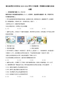 湖北省武汉市汉阳区2023-2024学年八年级上学期期末道德与法治试题（原卷版+解析版）