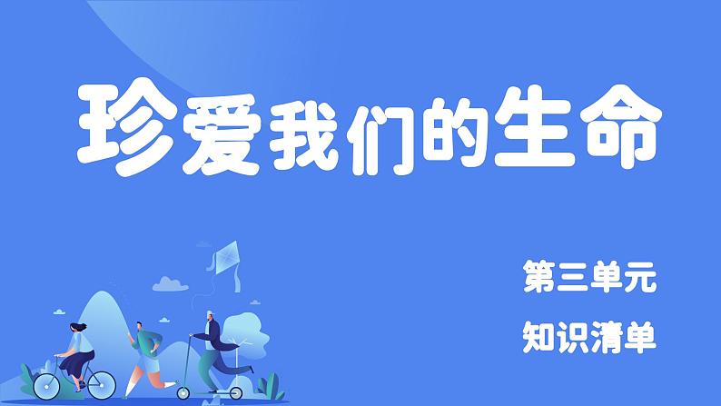 部编版初中道法7上 第3单元 珍爱我们的生命 复习课件+知识清单01