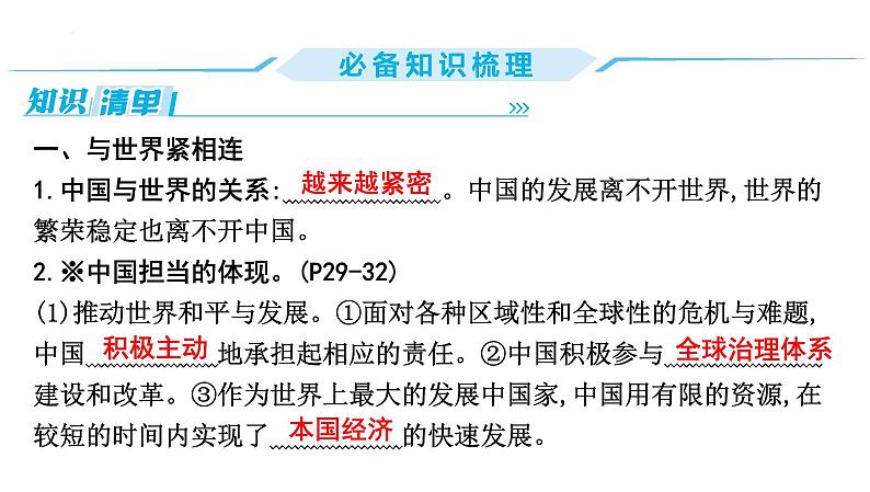 第二单元+世界舞台上的中国+复习课件-2023-2024学年统编版道德与法治九年级下册第3页