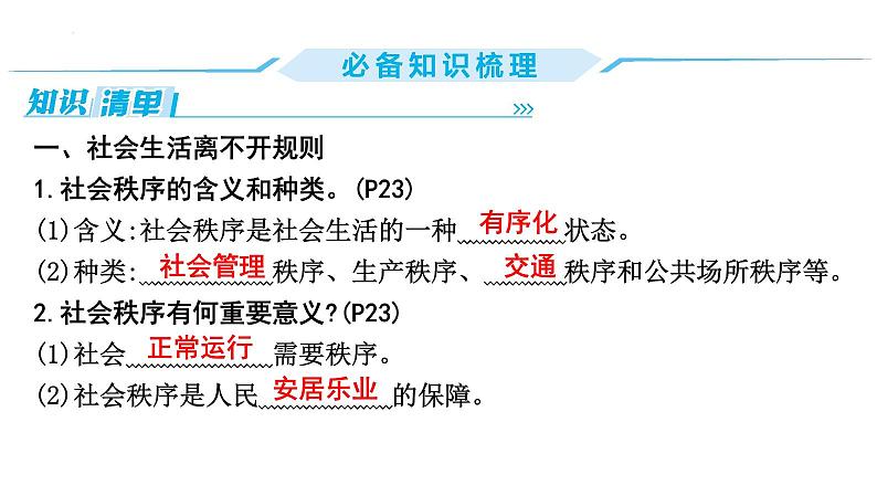 第二单元+遵守社会规则+复习课件-2023-2024学年统编版道德与法治八年级上册03