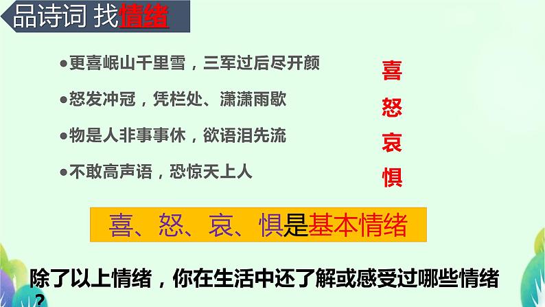 4.1+青春的情绪+课件-2023-2024学年统编版道德与法治七年级下册07