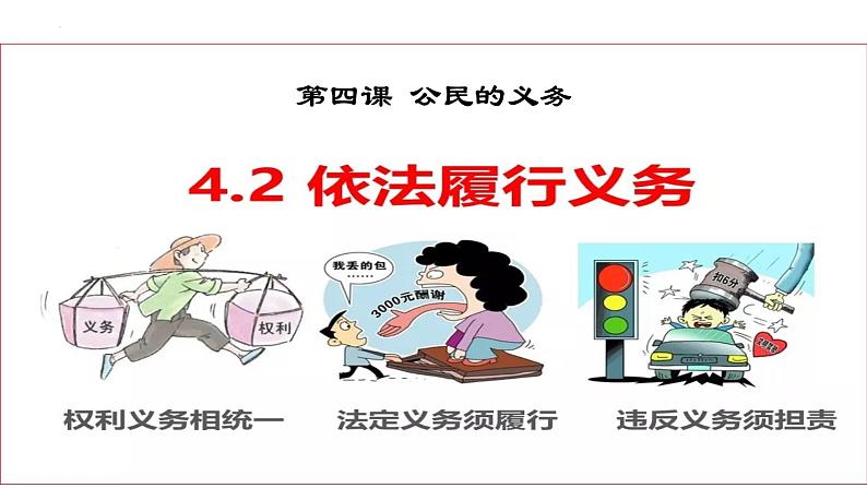 4.2+依法履行义务+课件-2023-2024学年统编版道德与法治八年级下册 (2)第1页