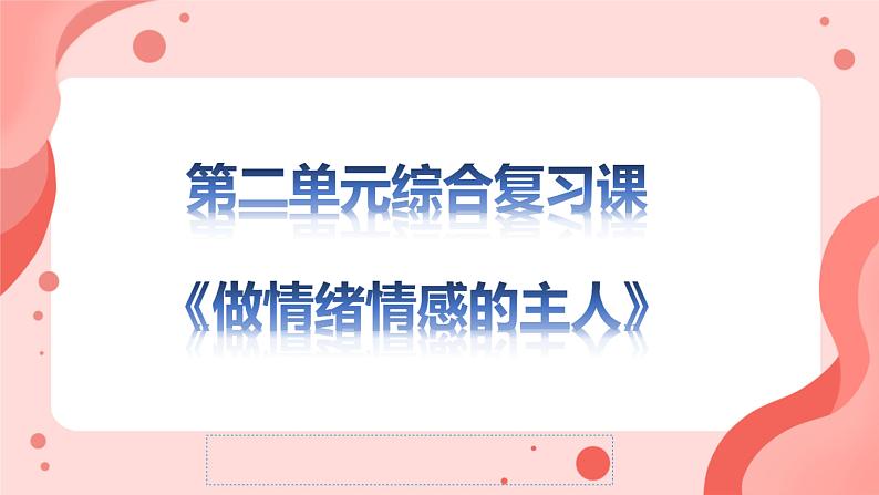 第二单元+做情绪情感的主人+复习课件-+2023-2024学年统编版道德与法治七年级下册第1页