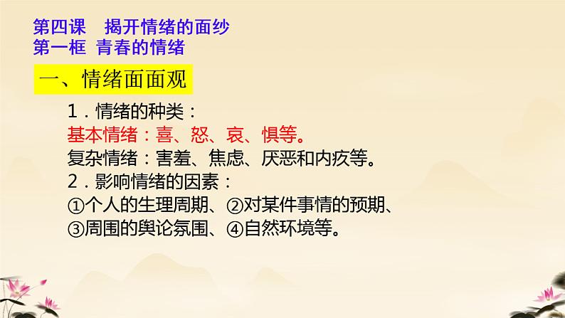 第二单元+做情绪情感的主人+复习课件-+2023-2024学年统编版道德与法治七年级下册第6页