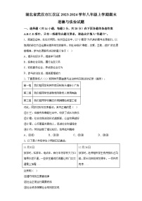 湖北省武汉市江汉区2023-2024学年八年级上学期期末 道德与法治试题（含解析）