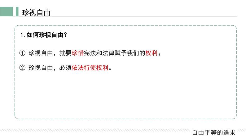 自由平等的追求  课件 初中道德与法治人教版八年级下册第5页