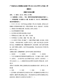 广东省汕头市潮南区仙城中学2023-2024学年九年级上学期期末 道德与法治试题（含解析）