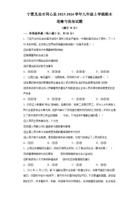 宁夏吴忠市同心县2023-2024学年九年级上学期期末 道德与法治试题（含解析）