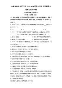 山东省临沂市罗庄区2023-2024学年九年级上学期期末 道德与法治试题（含解析）